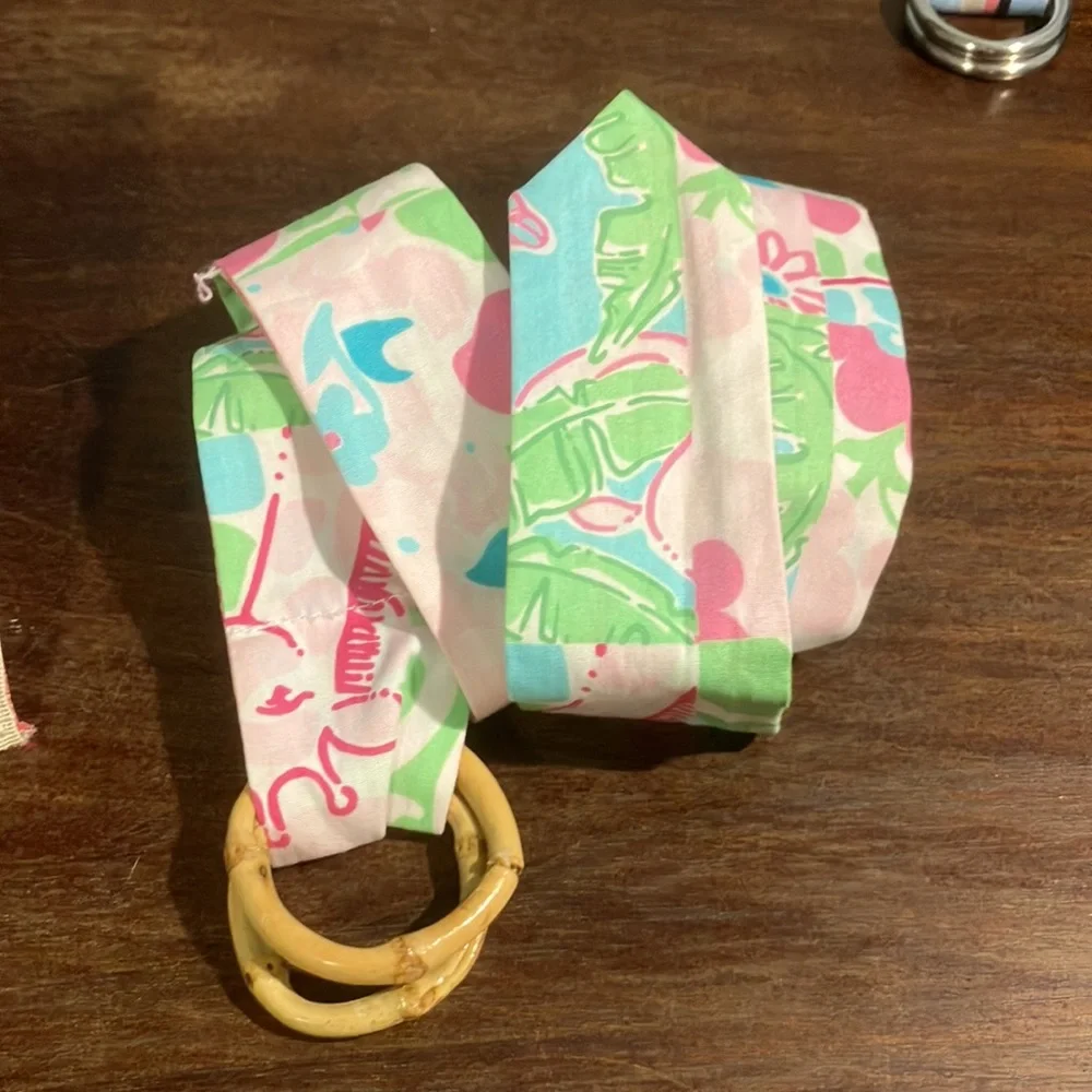 Lot of 3 Kids belt multicolor D- ring
